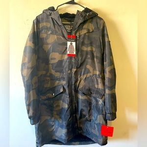 Lucky Brand Women's Anorak Camo Hooded Lined Water Resistant Jacket Size Medium